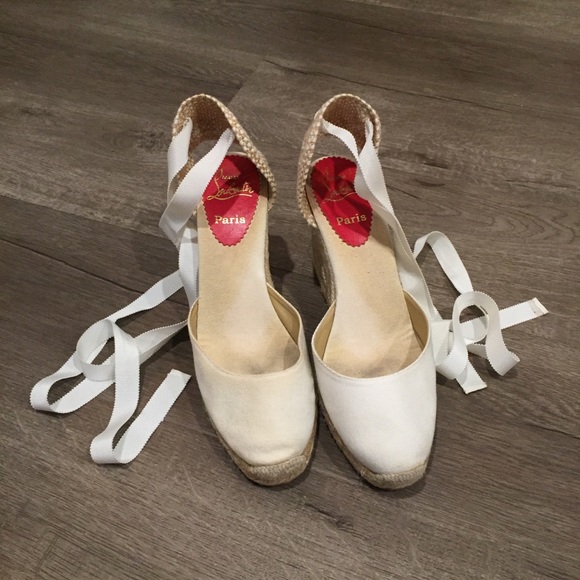 Christian Louboutin Shoes - Christian Louboutin White Espadrilles